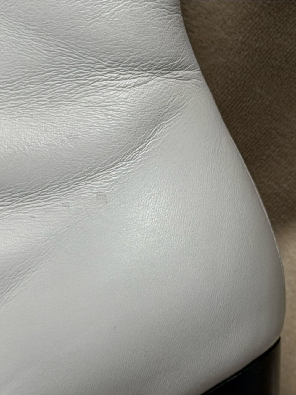 PAIGE White Leather “Katie” Pointed Ankle Zip Booties with Ring Pull - Picture 7 of 12